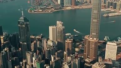 4K香港地标建筑海岸视频的预览图